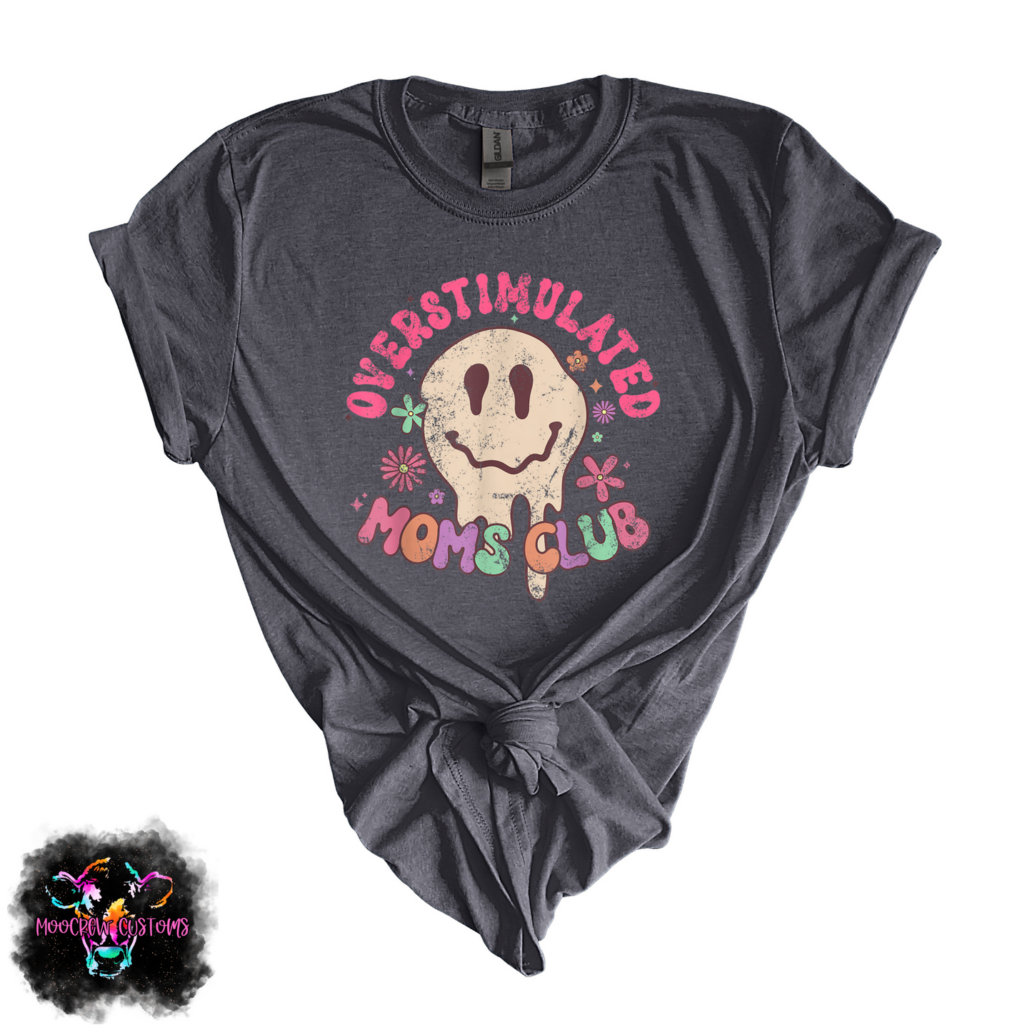 Overstimulated Mom's Club Retro Tshirt