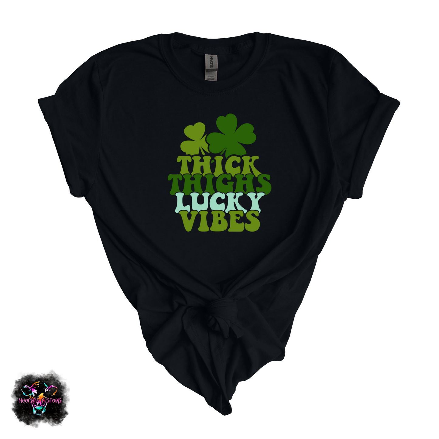 Thick Thighs Lucky Vibes Tshirt