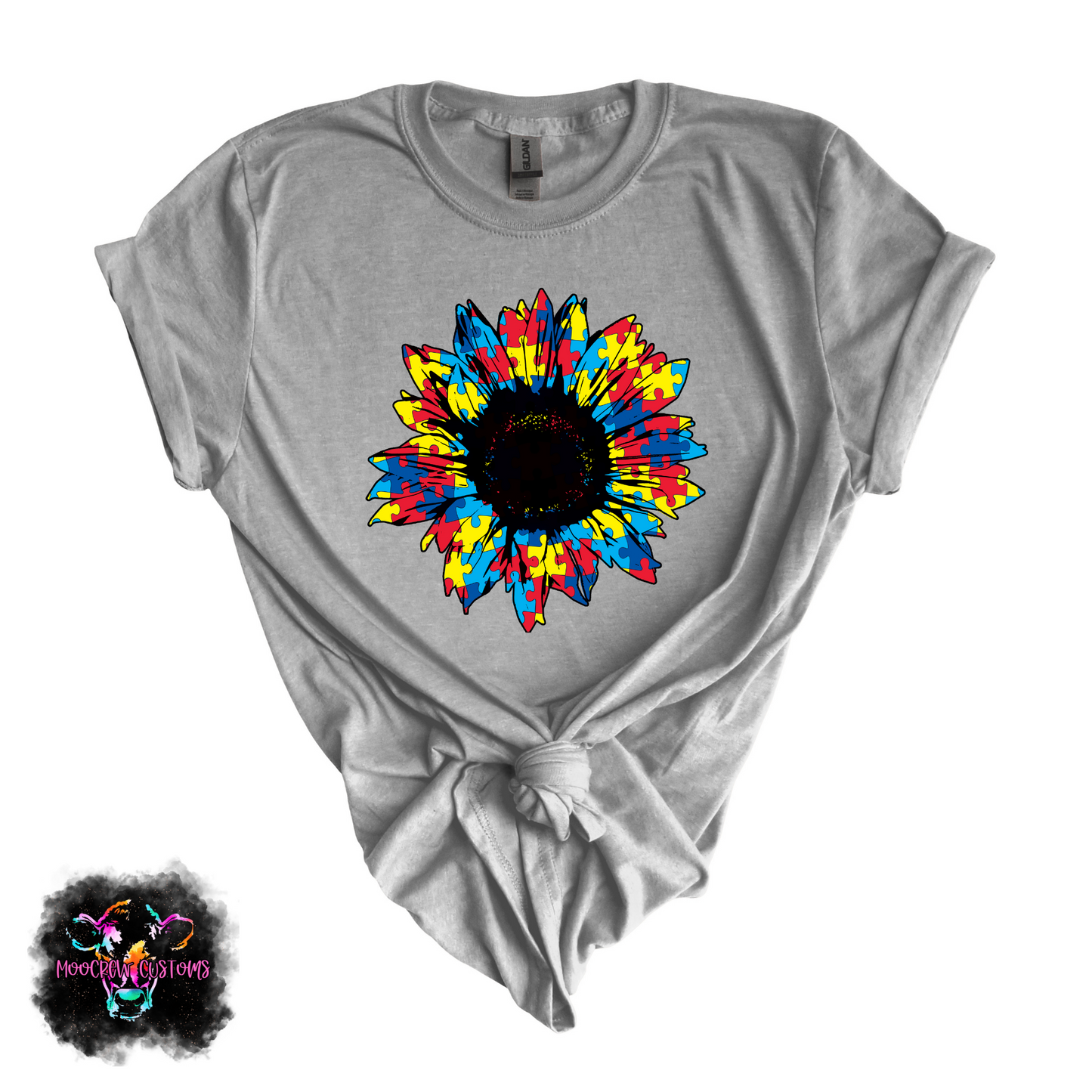 Puzzle Petals Sunflower Tshirt