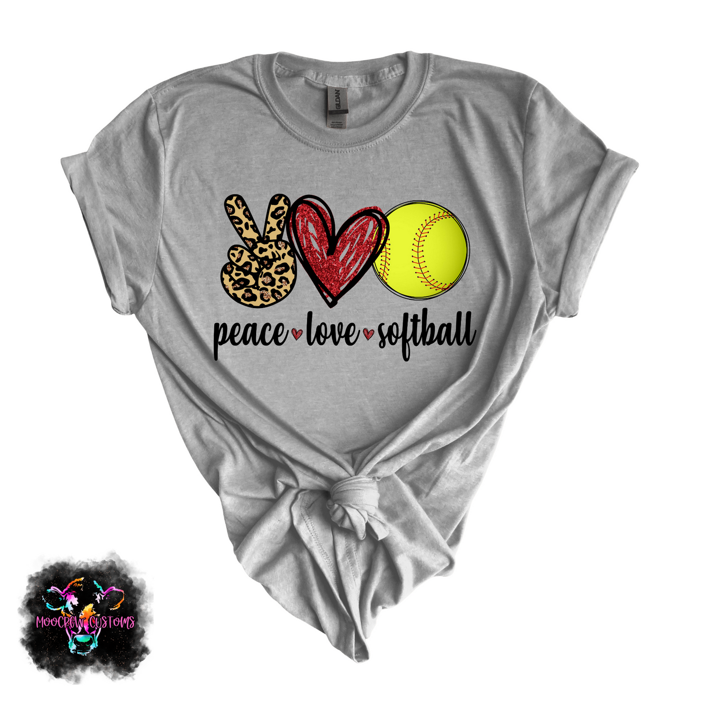 Peace Love Softball Tshirt