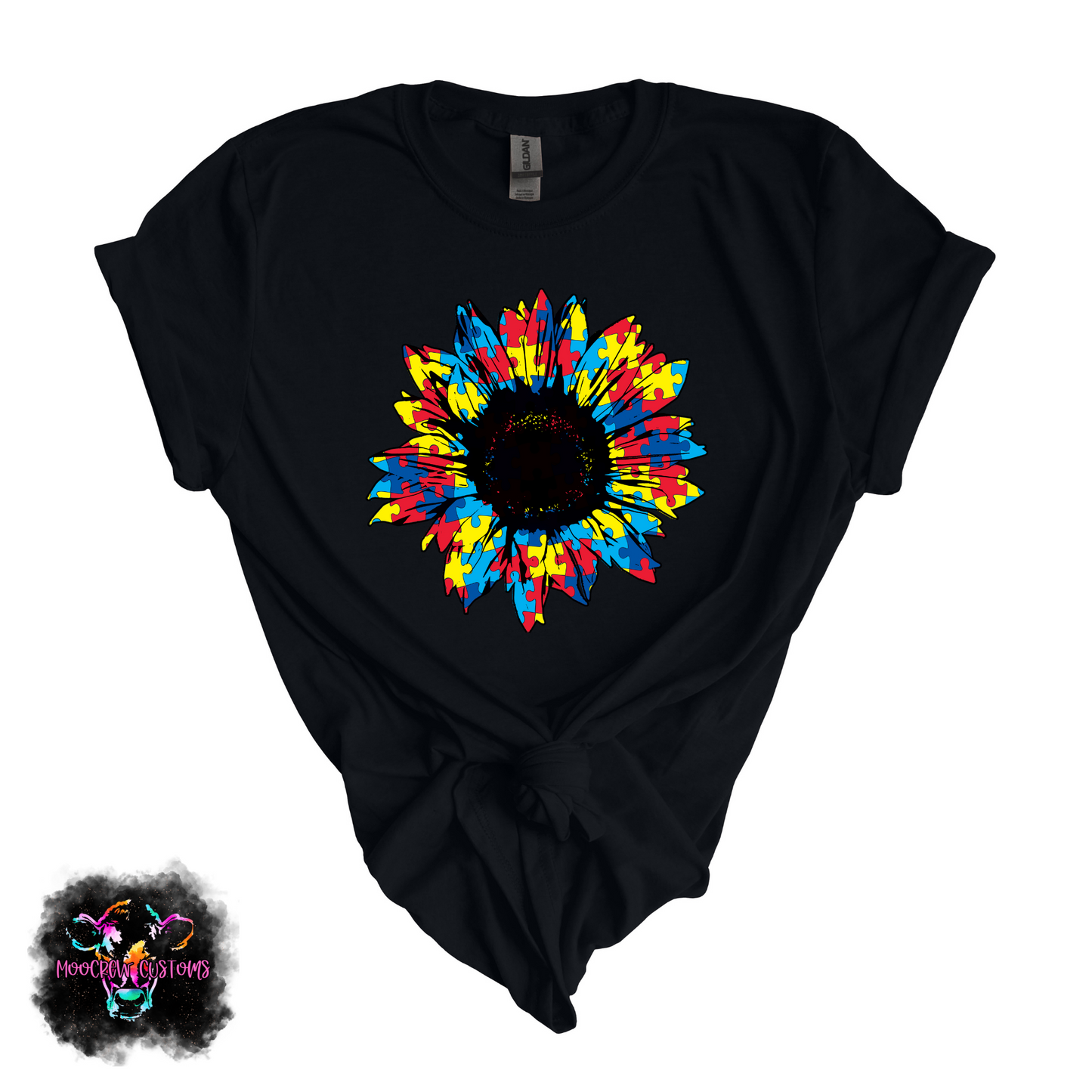 Puzzle Petals Sunflower Tshirt