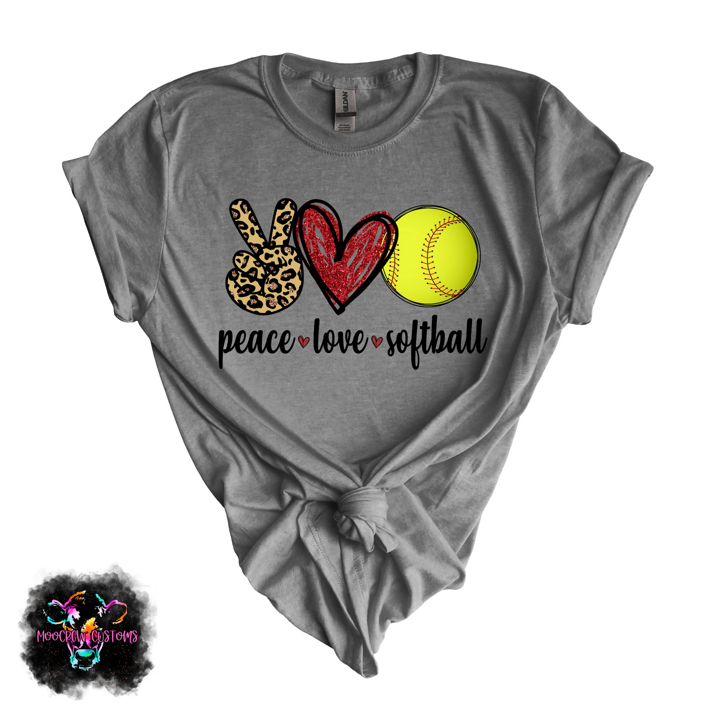 Peace Love Softball Tshirt