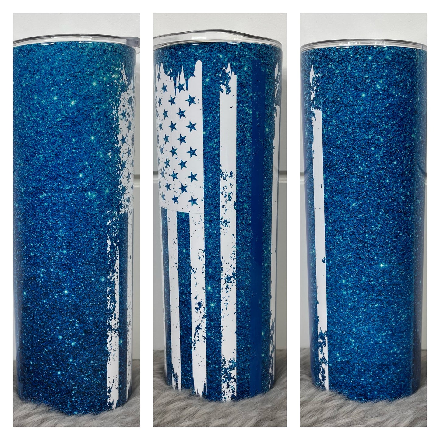 Back The Blue Inspired Distressed Flag